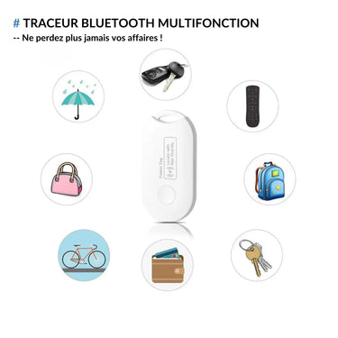 Traceur Bluetooth multifonction - Localisation précise pour vos clés, valises, sacs, vélos et objets du quotidien. Ne perdez plus jamais vos affaires avec cet accessoire connecté pratique.